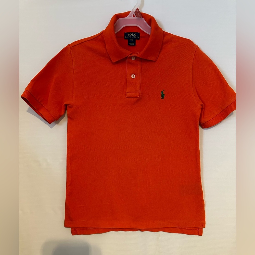 Boys Polo Ralph Lauren Polo Shirt - Orange Size 8